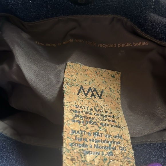 Matt & nat vintage satchel in navy with shoulder strap - Picture 11 of 15